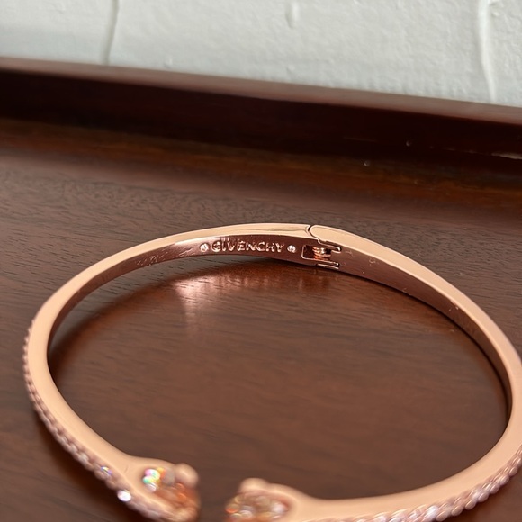 Givenchy Crystal & Pavé Hinged Bangle Bracelet - Picture 3 of 4